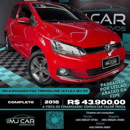 VOLKSWAGEN FOX 1.0 MPI TRENDLINE 12V FLEX 4P MANUAL